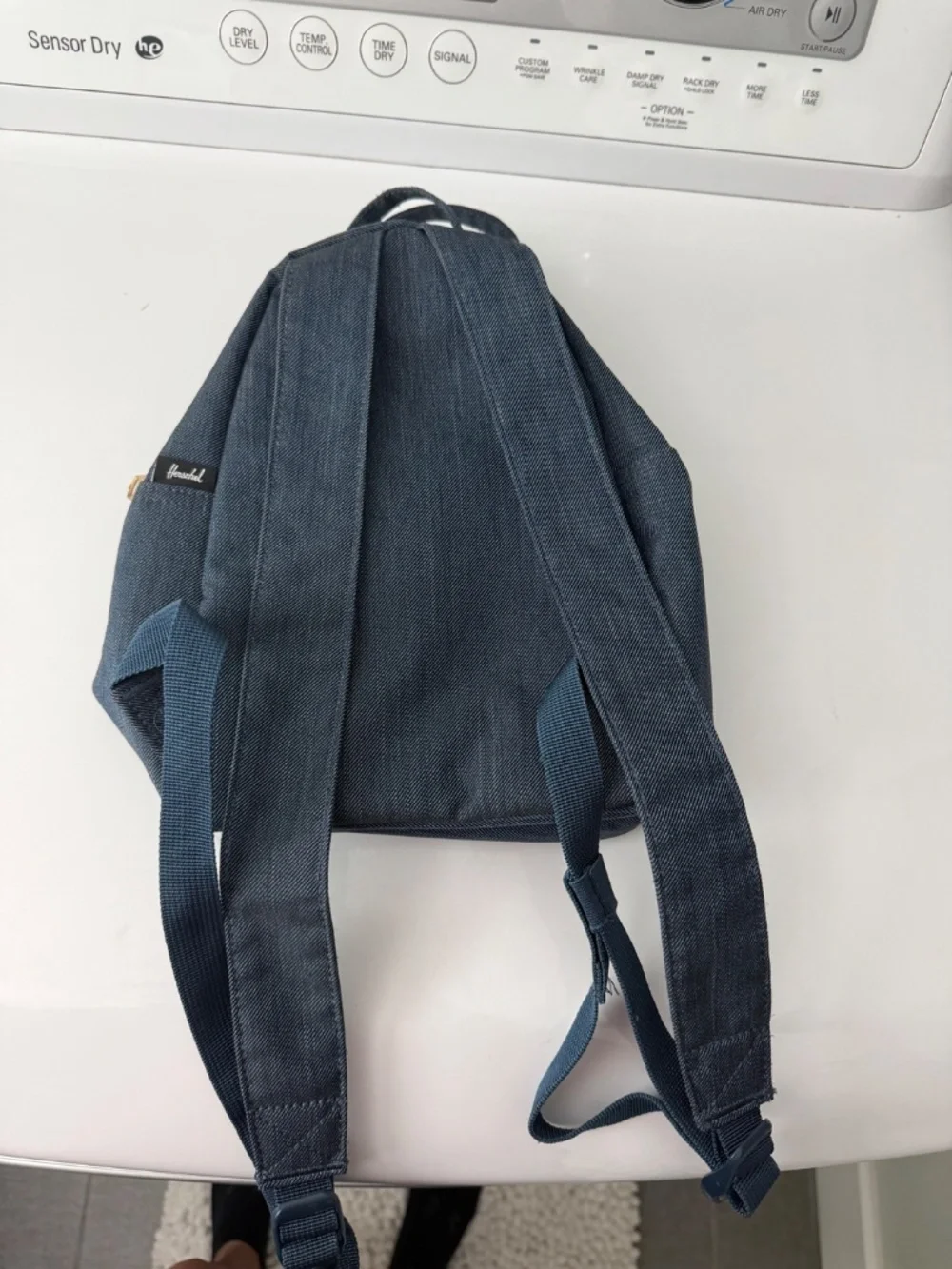 Hershel small denim backpack